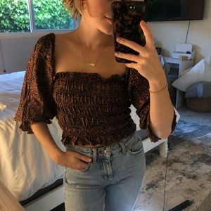 Urban Outfitters Puffy Sleeve Top